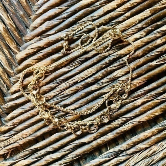 ✨💛 Gold Tone Three Chain Multi Chain Bracelet Slider ✨ - Picture 2 of 8